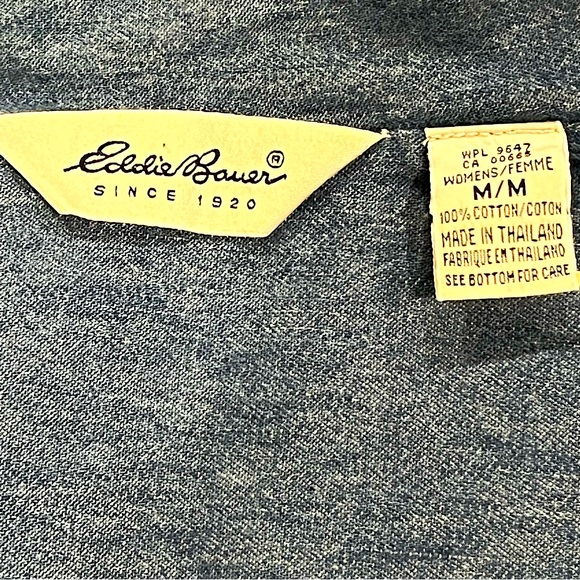 Eddie Bauer Denim Shirt Dress Women’s Sz M 
Vintage Classic Sophisticated - Picture 9 of 12